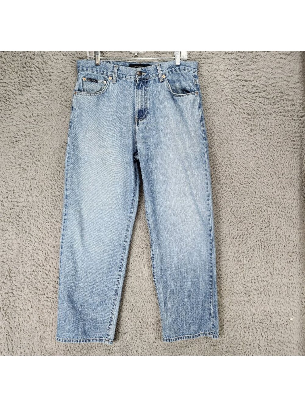 Calvin Klein Jeans Mens 34x30 Blue Cotton Denim Baggy *Read*